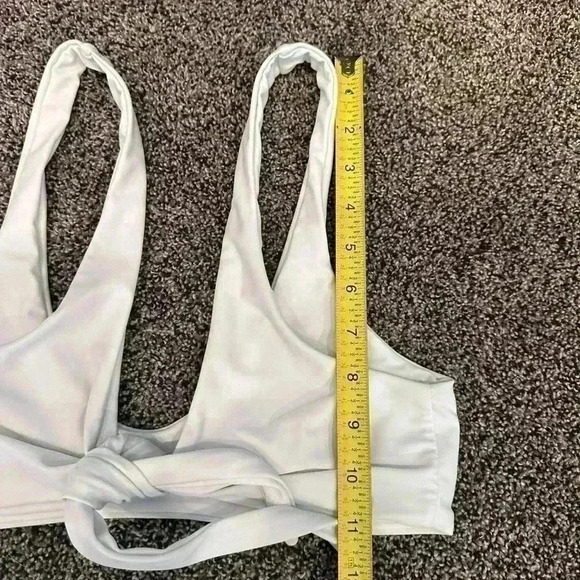 Zaful bikini Medium 1950s two-piece blue and white floral summertime pool beach - Picture 10 of 16